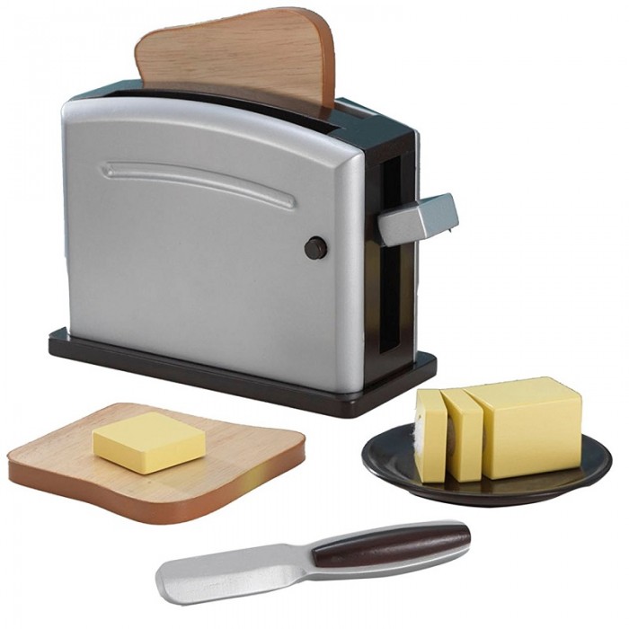 Set mic dejun de jucarie Toaster Expresso din lemn - Prajitor de paine Kidkraft Espresso Toaster